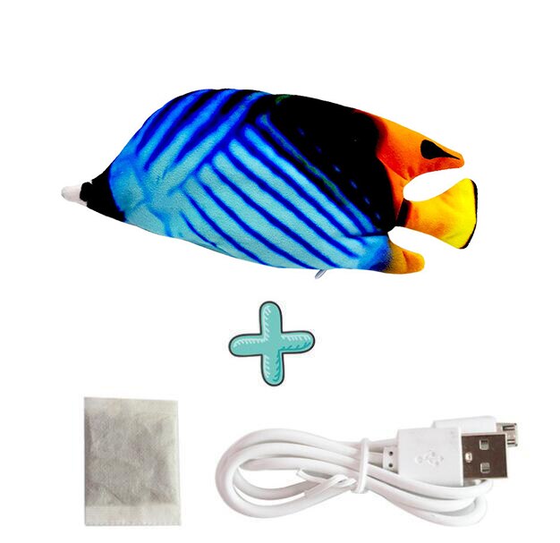 Brinquedo interativo para gatos, peixe que pula usb